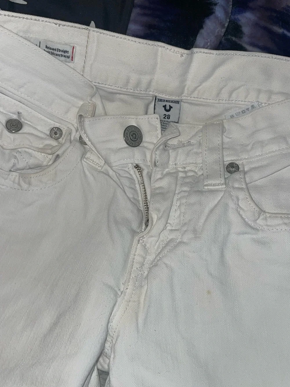 White Denim Jeans - Classic Five-Pocket Style